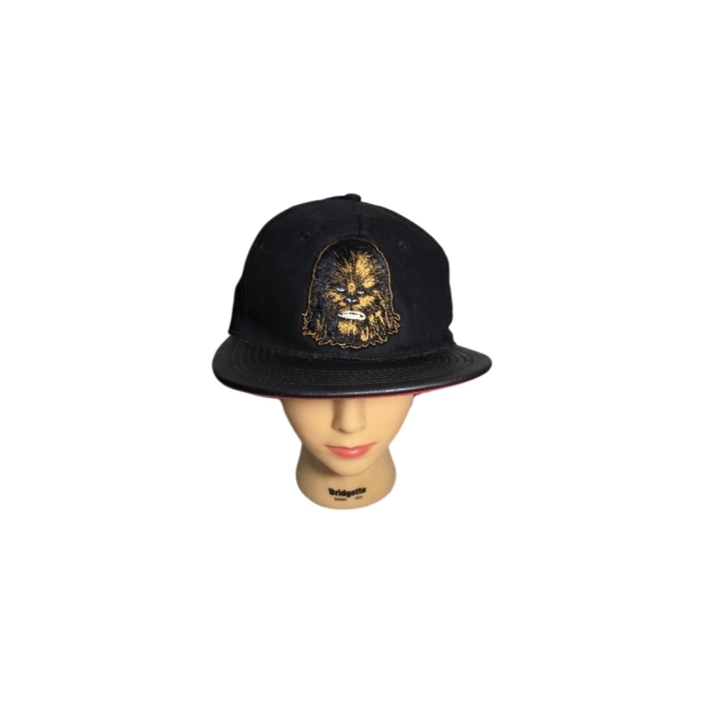 Star Wars Chewbacca Embroidered Cap Hat - Black Adjustable Snapback - Lucasfilm